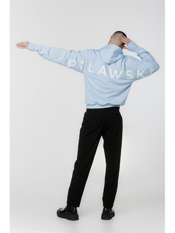 Pilawski Pilawski Bluza BLUZA BŁĘKITNA MĘSKA Niebieski Oversize