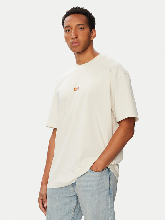 HUGO HUGO T-shirt Nalono 50509776 Crema Loose Fit