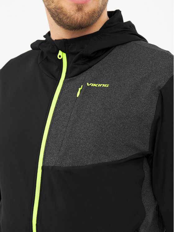 Viking Viking Bluza Tacoma Hoodie Man Czarny Regular Fit