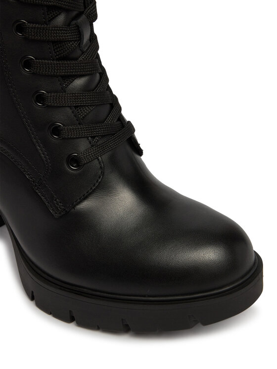 Tommy Jeans Tommy Jeans Боти Tjw Lace Up High Heel Boots EN0EN03109 Черен