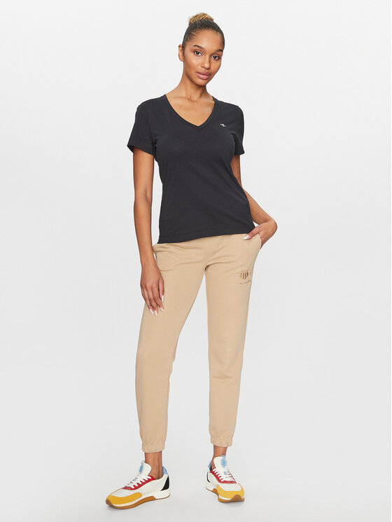 Gant Gant Tričko Shield 4200750 Čierna Regular Fit
