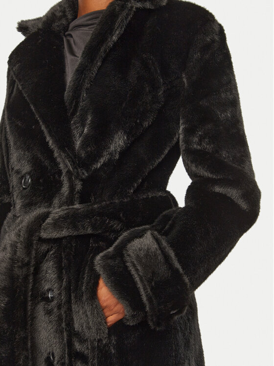 BARDOT BARDOT Pelzmantel Faux 59622JB Schwarz Regular Fit