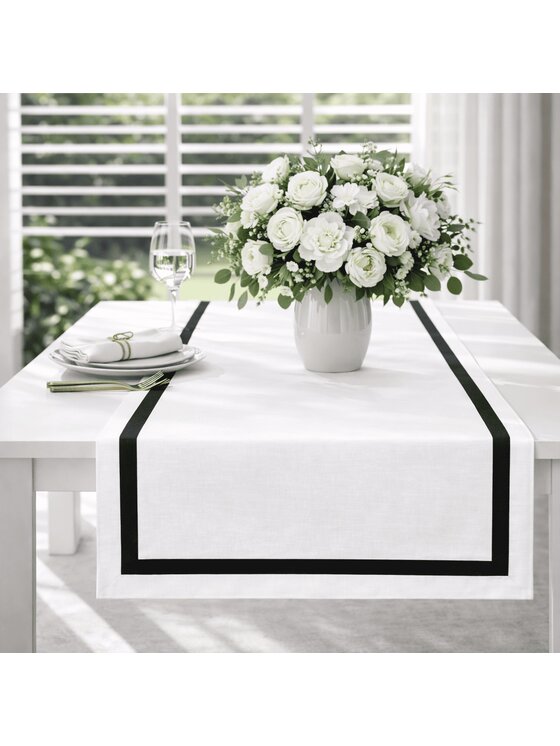 Roseberry Home Roseberry Home Bieżnik Black Stripes Czarny