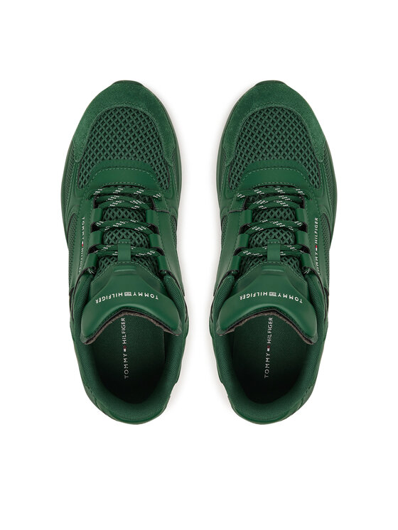 Tommy Hilfiger Tommy Hilfiger Sneakersy Lightweight Runner Monocolor FM0FM05928 Zelená