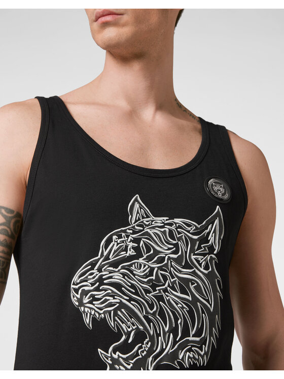Plein Sport Plein Sport Tank top 1253 Czarny Regular Fit