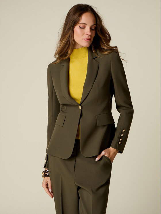 Oltre Oltre Giacca da abito Q065R004700N035 Verde Slim Fit