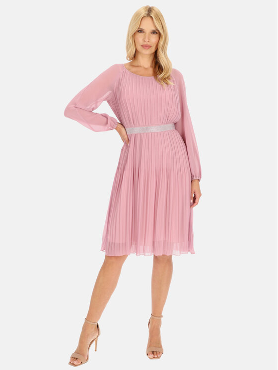 L’AF L’AF Sukienka koktajlowa Violetta Różowy Regular Fit