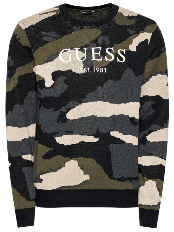Guess Guess Svetr M1RR62 Z2SC0 Zelená Regular Fit