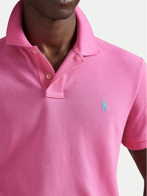 Polo Ralph Lauren Polo Ralph Lauren Тениска с яка и копчета 710680784510 Светлорозов Custom Slim Fit