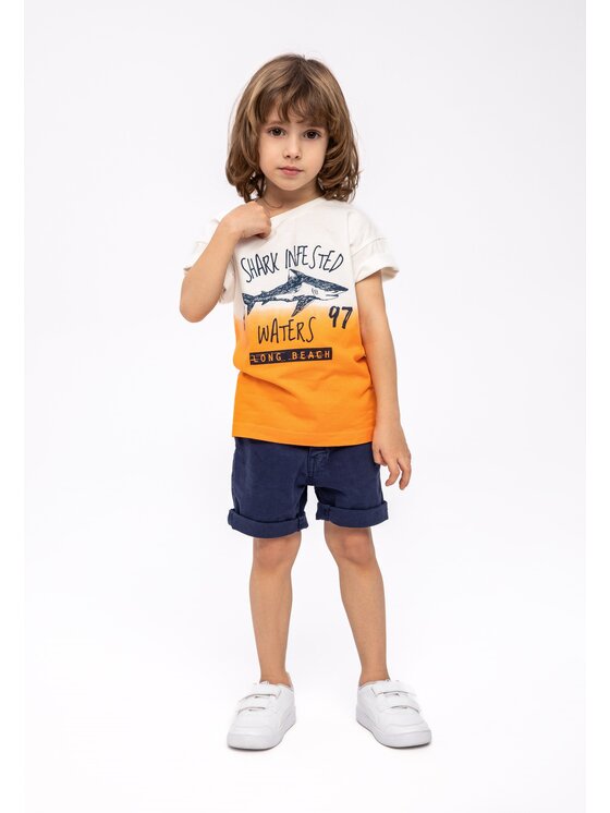 MINOTI MINOTI Komplet 3 t-shirtów 13tee 42 Écru Regular Fit