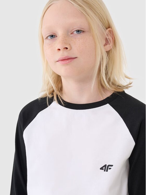 4F 4F Longsleeve 4FJWSS25TLONM420-10S Bianco Regular Fit