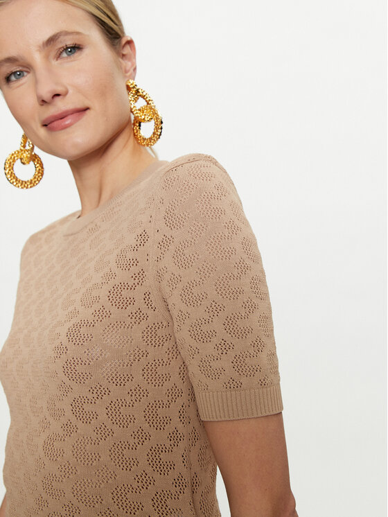 Guess Guess Džemper Belle W4GR15 Z36O0 Bež Regular Fit