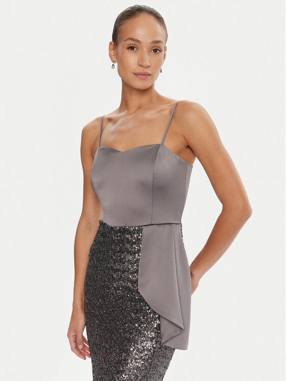 Rinascimento Rinascimento Abendkleid CFC0124976003 Grau Slim Fit