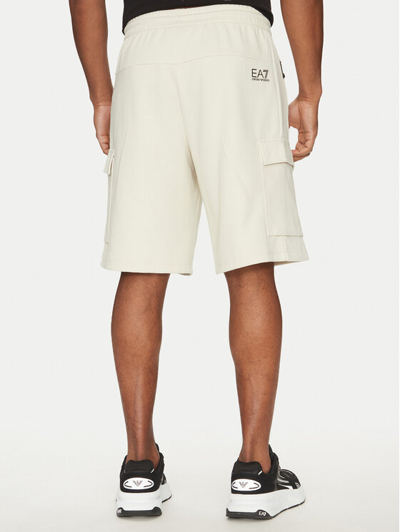 EA7 Emporio Armani EA7 Emporio Armani Pantaloni scurți sport 7M000326 AF12660 U1112 Écru Regular Fit