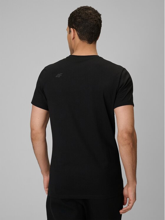 4F 4F T-Shirt 4FRMM00TTSHM4193-20S Μαύρο Slim Fit
