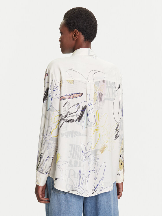 Desigual Desigual Camicia Newsarty 25WWCW14 Bianco Loose Fit