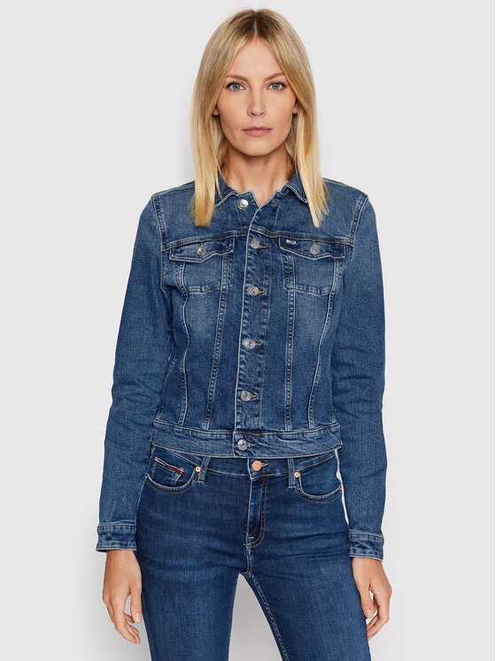 Tommy Jeans Tommy Jeans Giacca di jeans Viviane DW0DW11446 Blu scuro Slim Fit
