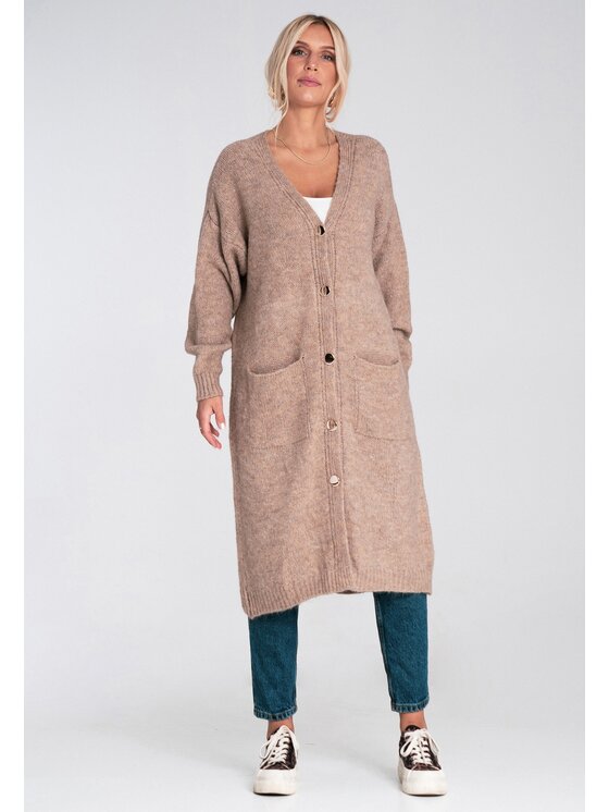 FIGL FIGL Kardigan M1237 Hnědá Regular Fit
