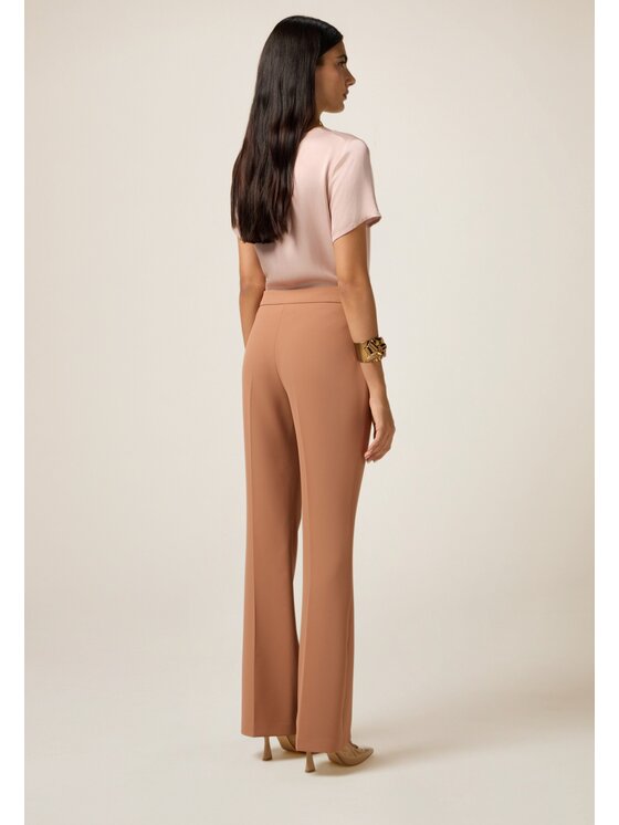 Oltre Oltre Pantaloni di tessuto P031R008786N027 Marrone Regular Fit