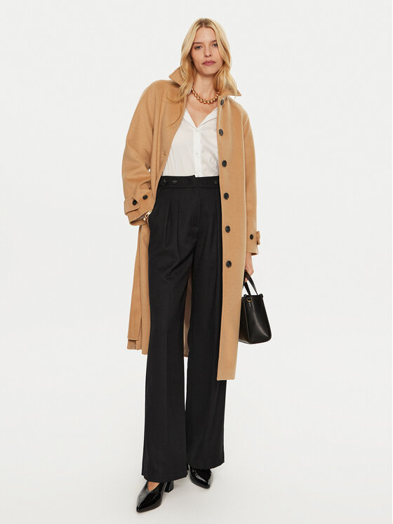 ARTIGLI ARTIGLI Kalhoty z materiálu ACPA000024 Černá Regular Fit