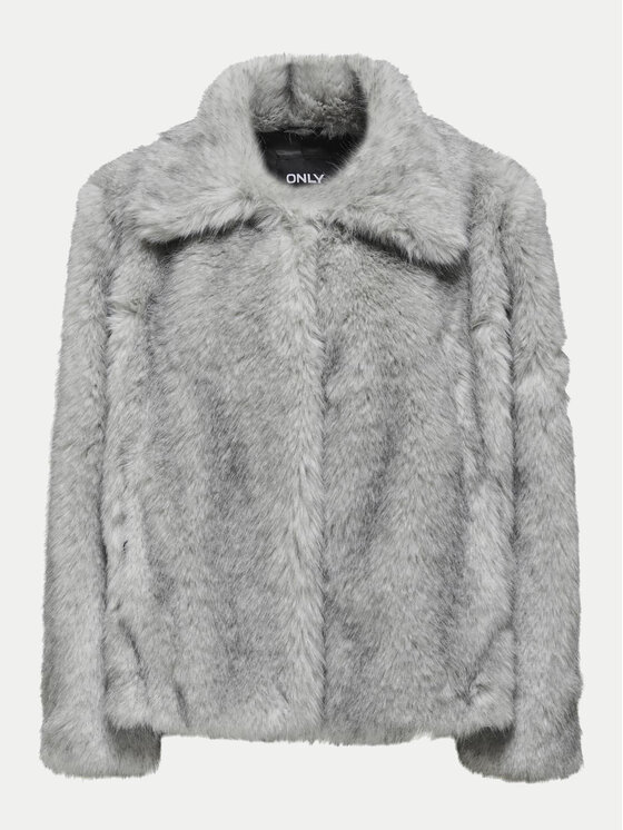 ONLY ONLY Γούνα Rubina 15325924 Γκρι Regular Fit