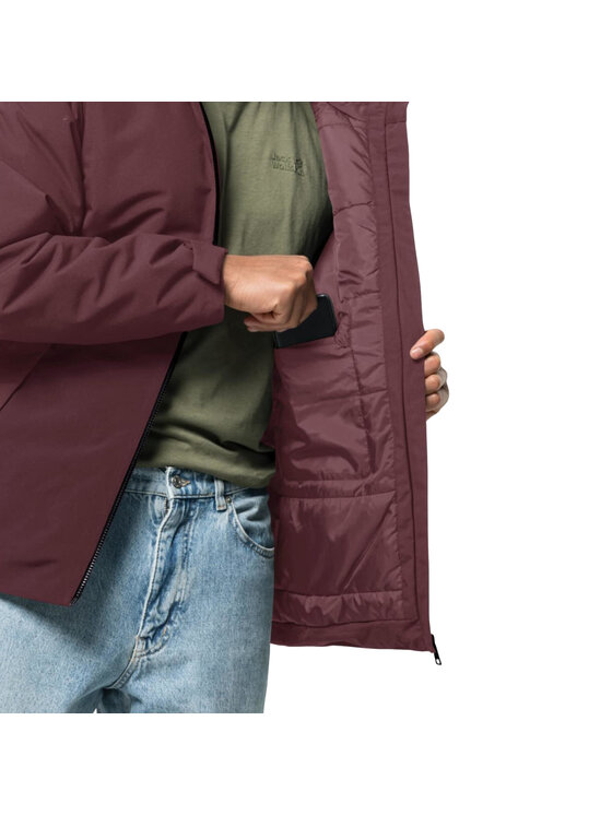 Jack Wolfskin Jack Wolfskin Kurtka przejściowa Jack Wolfskin Tempelhof Jkt M Bordowy Regular Fit