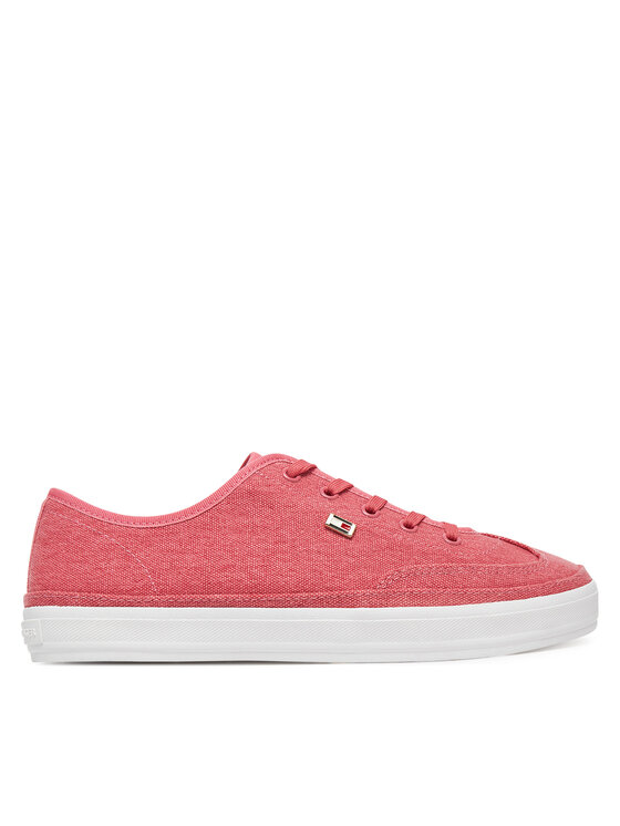 Tommy Hilfiger Damskie Sneakersy, rozmiar 38, Różowe, Washed Canvas Vulc Sneaker FW0FW08894