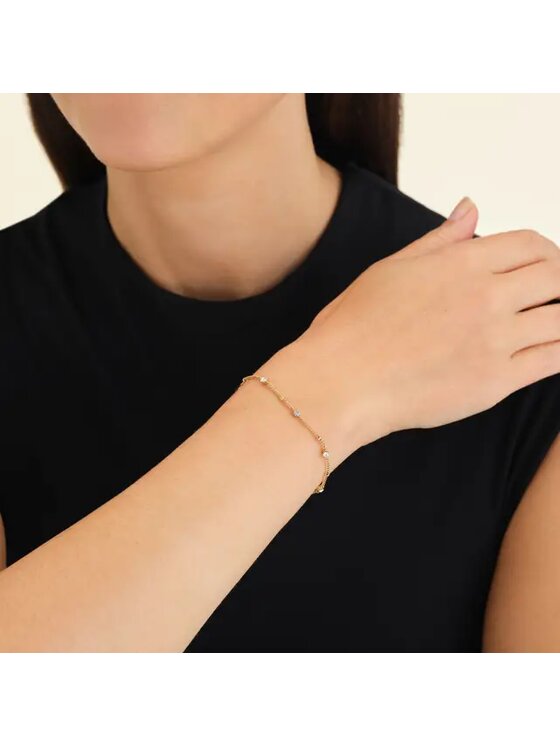 Rosefield Rosefield Bransoletka Multi Crystal Bracelet Złoty