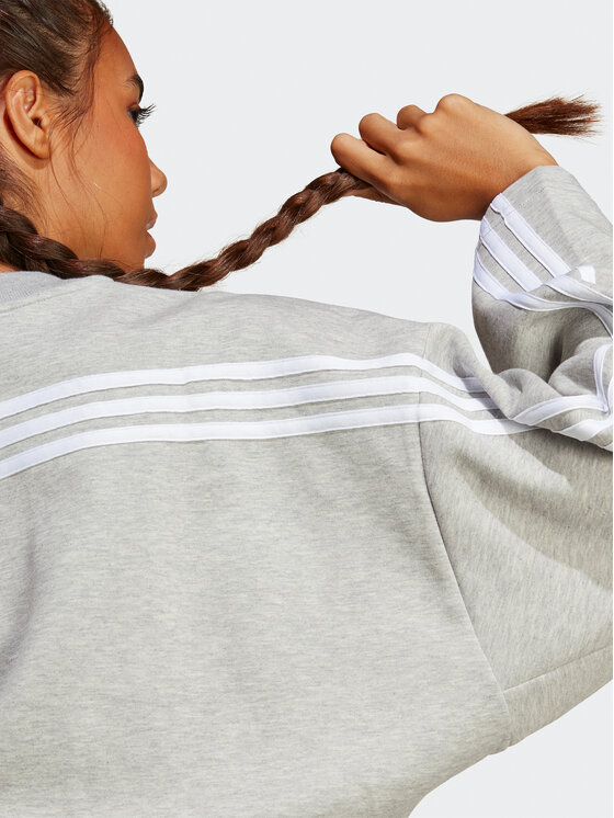 adidas adidas Bluză Future Icons 3-Stripes Sweatshirt IB8496 Gri Loose Fit