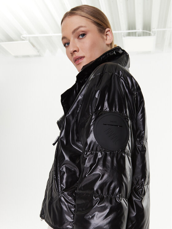 MMC Studio MMC Studio Daunenjacke Biker Schwarz Relaxed Fit