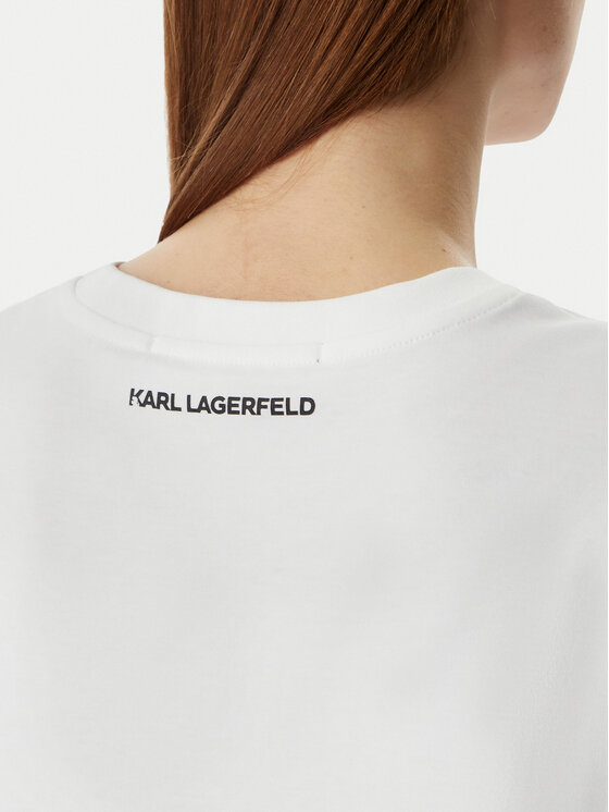 KARL LAGERFELD KARL LAGERFELD T-Shirt A3W17077 Biały Regular Fit