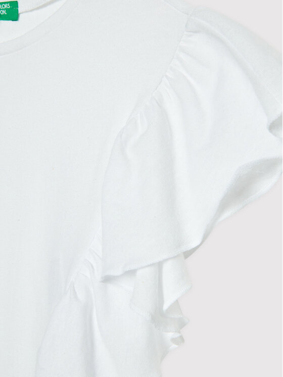 United Colors Of Benetton United Colors Of Benetton Μπλουζάκι 3F4JCH001 Λευκό Regular Fit