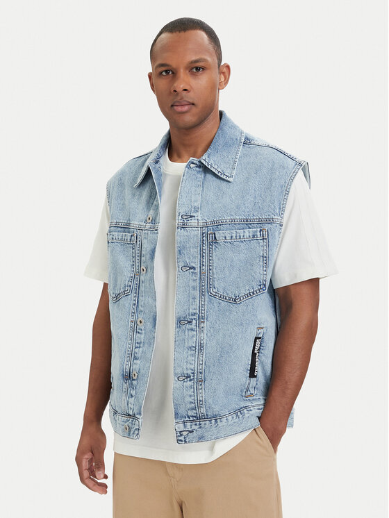 Karl Lagerfeld Jeans Telovnik B2M14024 Svetlo modra Regular Fit