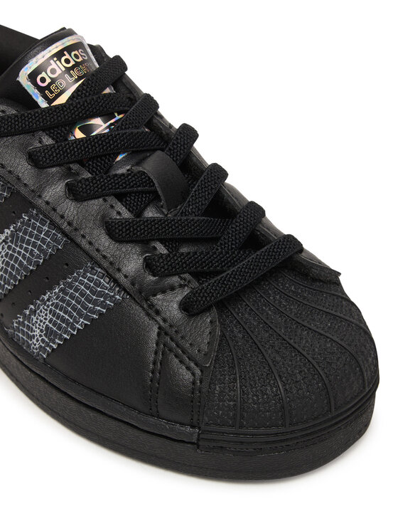 adidas adidas Sneakersy Superstar Led Lights Comfort Closure Elastic Lace Shoes IH6388 Czarny