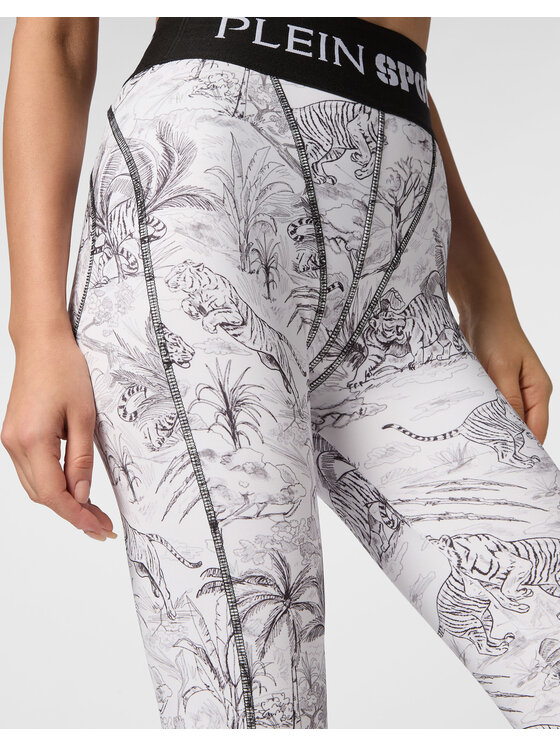 Plein Sport Plein Sport Legginsy 14239 Biały Active Fit