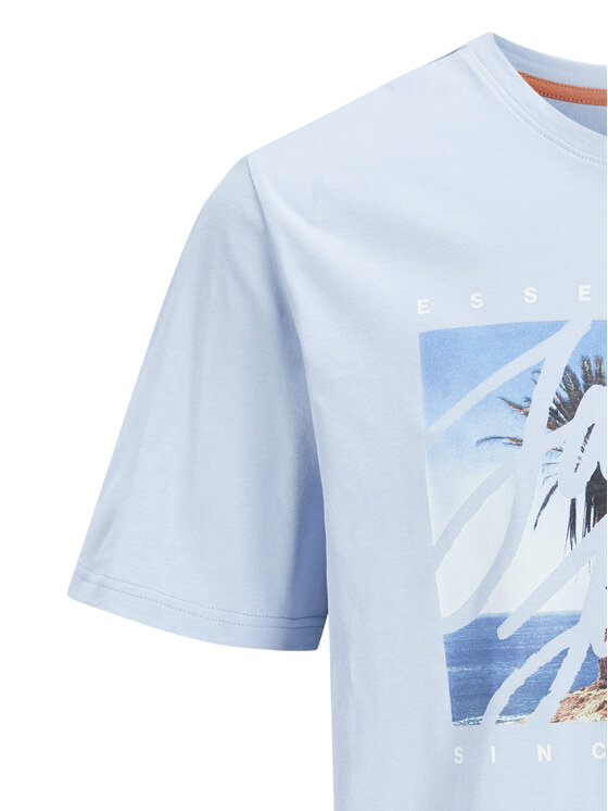 Jack & Jones Jack & Jones Tricou Colton 12268438 Albastru celest Standard Fit