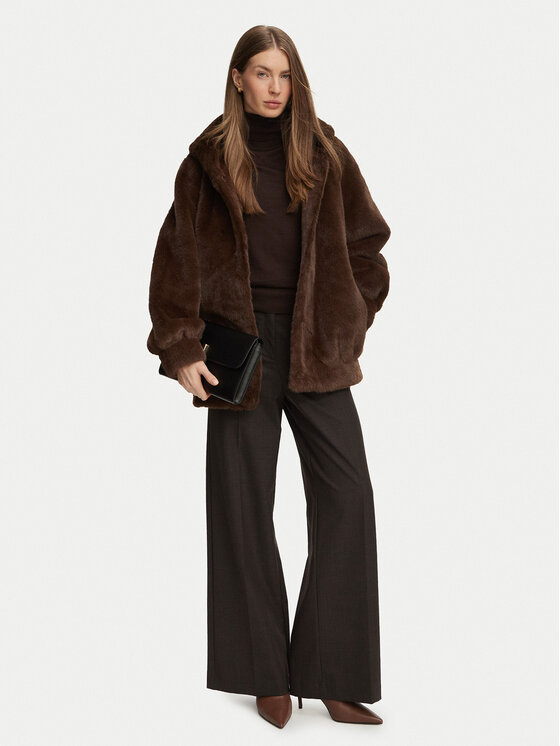 Luisa Spagnoli Luisa Spagnoli Шуба Stelle 543832 Коричневий Oversize