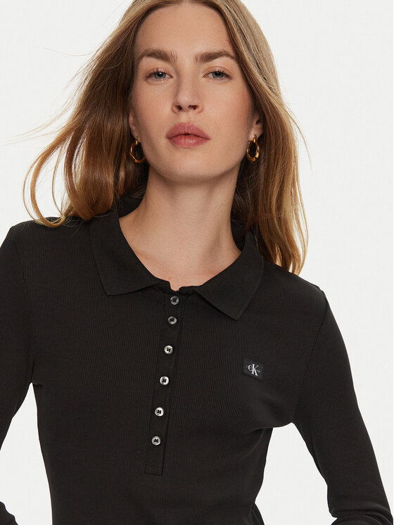 Calvin Klein Jeans Calvin Klein Jeans Kötött ruha J20J224456 Fekete Slim Fit