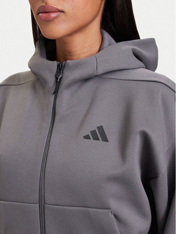 adidas adidas Суитшърт Adidas Z.N.E. Cropped KF6394 Тъмносив Loose Fit