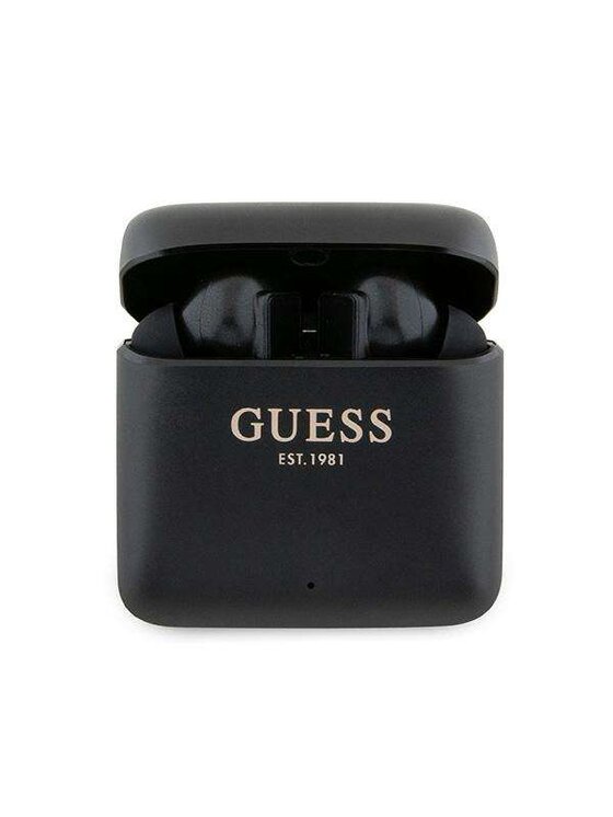 Guess Guess Zestaw prezentowy Słuchawki TWS Printed Logo Czarny
