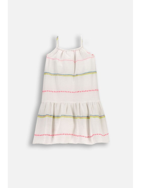 Coccodrillo Coccodrillo Každodenné šaty WC6128302WGK-001 Biela Regular Fit
