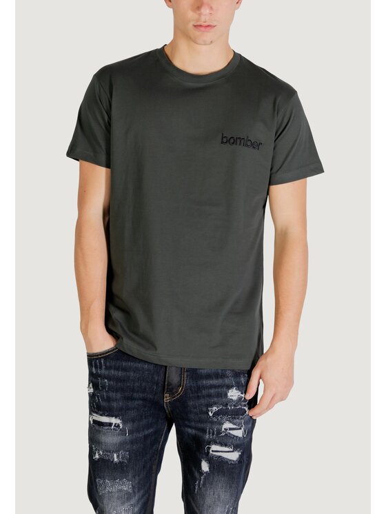 The Bomber The Bomber T-shirt Logo Verde Shirt Fit