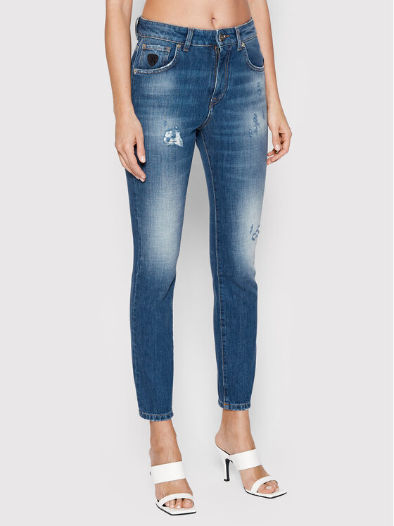 John Richmond John Richmond Traperice Lana RWP22151JE Plava Slim Fit