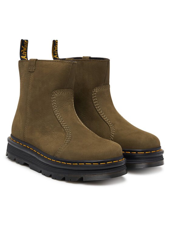 Dr. Martens Dr. Martens Μποτάκια ZEBZAG Rigger Olive Wyoming DM42022300 Πράσινο