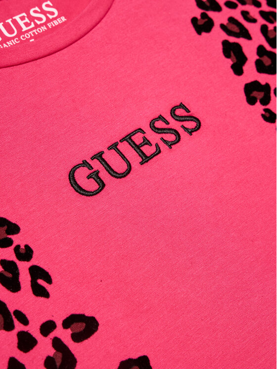 Guess Guess Тишърт J3BI21 J1314 Розов Oversize