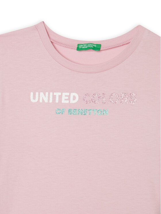 United Colors Of Benetton United Colors Of Benetton T-Shirt 3I1XC10MZ Růžová Regular Fit