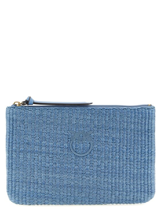 PINKO PINKO Torebka Blue Polypropylene Clutch Niebieski jasny