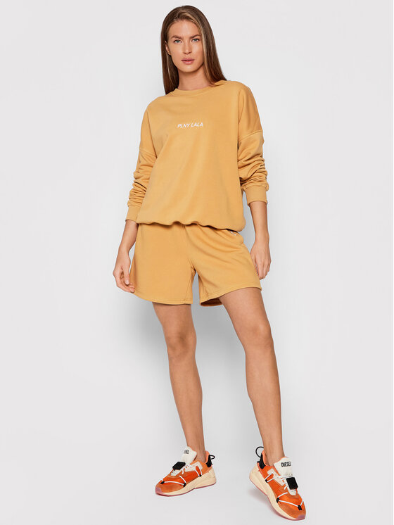 Felpa Flora PL-BL-FO-00020 Marrone Oversize