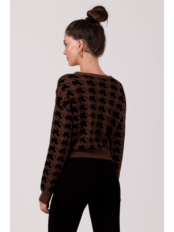 BeWear BeWear Kardigán BK104 Hnedá Comfortable Fit