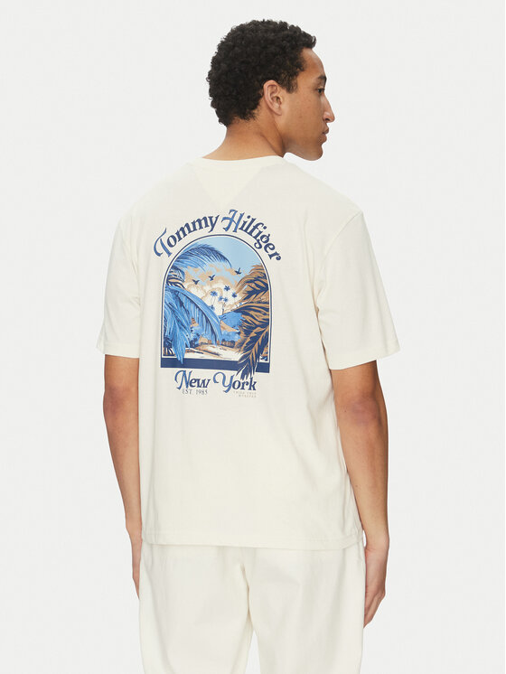 Tommy Hilfiger Tommy Hilfiger T-krekls Summer Photo MW0MW38643 Bēšs Regular Fit